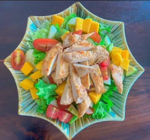 Pan Fried Chicken Breast Salad