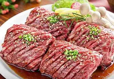 Sườn bò tẩm ướp 600g (2 người) + trứng hấp + món ăn kèm
