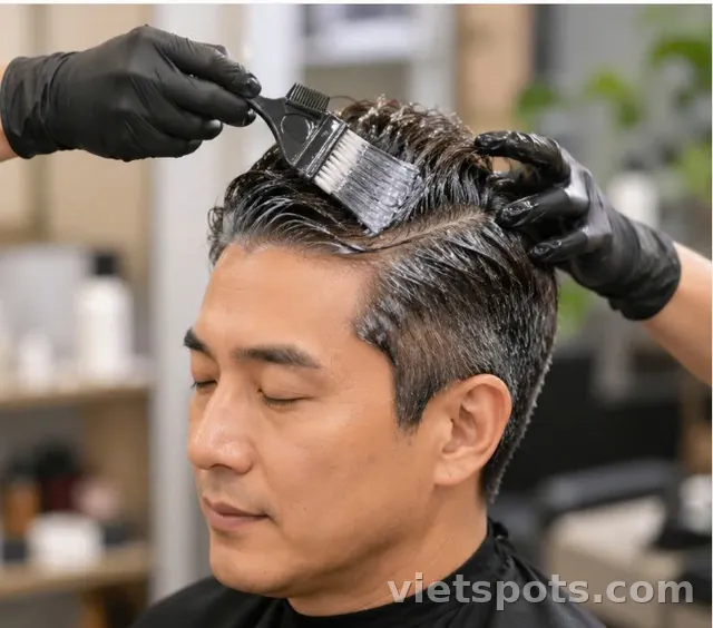 새치 염색 남자