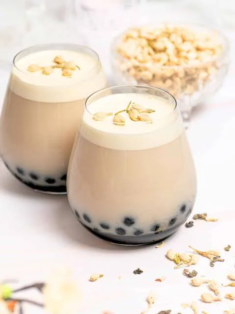Trà sữa hoa nhài trân châu trắng
