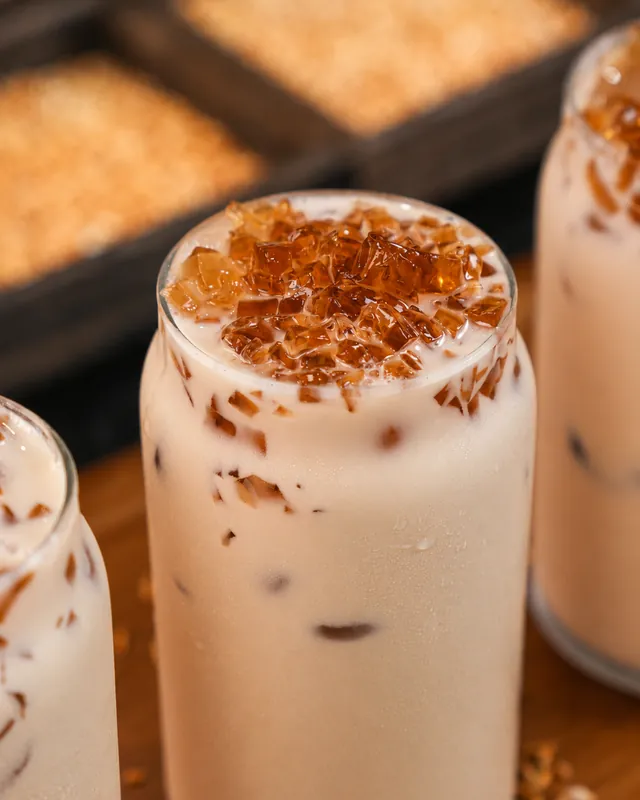 Trà sữa gạo rang thạch trà