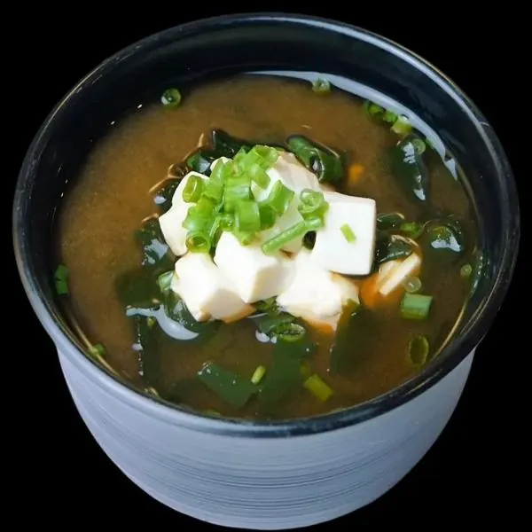 Súp miso rong biển và đậu non