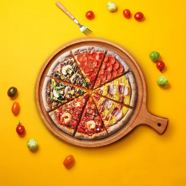 Pizza 4 loại (lớn, 4 hương vị)