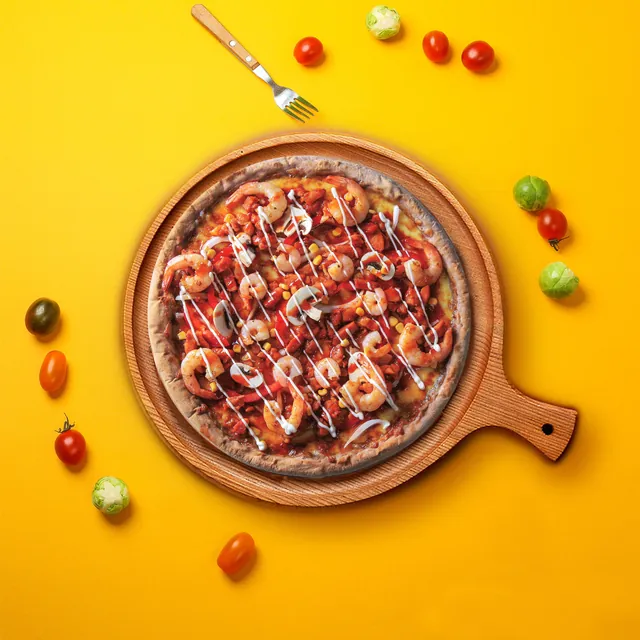 (Cay) Pizza Tôm Gà Cay