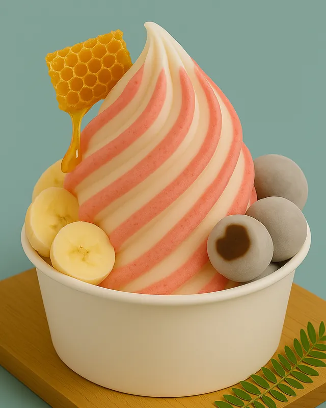 ★Combo đề xuất★ Kem sữa chua + (Honeycomb Honey + Strawberry Shell + Mochi Rice Cake + Banana)