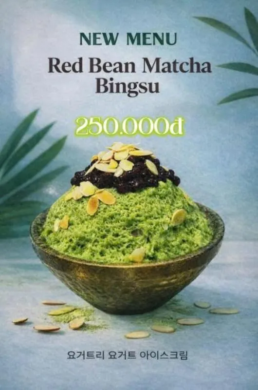 Bingsu trà xanh đậu đỏ (món mới)