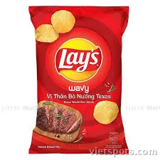 Snack Khoai Tây Lay's Vị Bò Nướng Texas 52gr