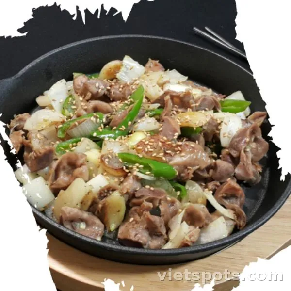 Mề gà xào