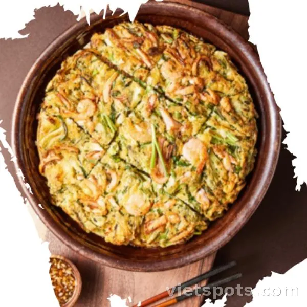 Bánh xèo hải sản hành