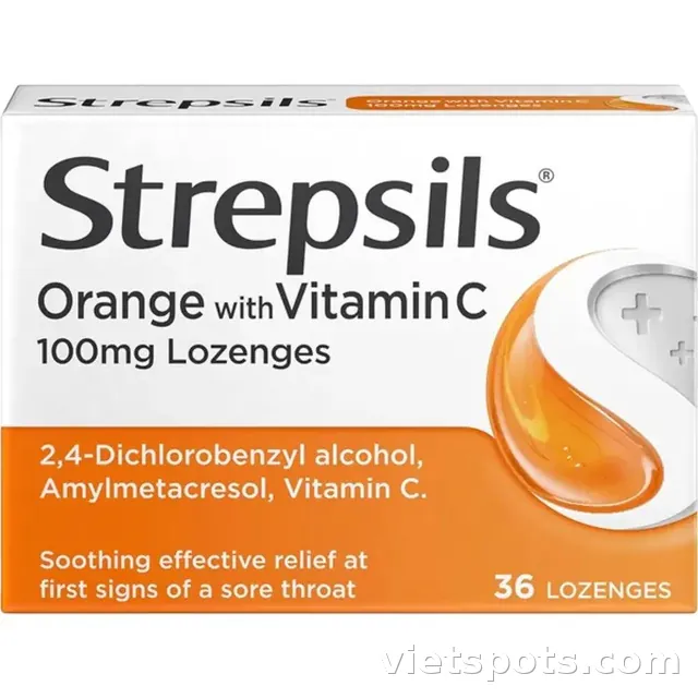 Strepsils Orange with Vitamin C Lozenges