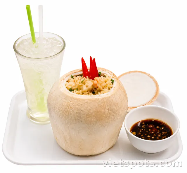 Cơm Chiên Trái Dừa + Nước Dừa