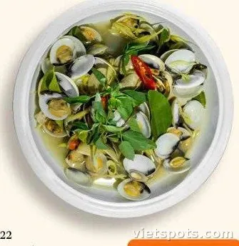 NGHÊU ĐEN HẤP LÁ CHANH