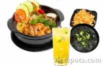 Combo D – Cơm thố bò gà