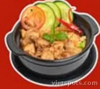 Cơm thố gà áp chảo