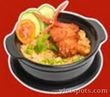 Cơm thố đùi gà nướng
