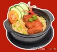 Cơm thố sườn nướng