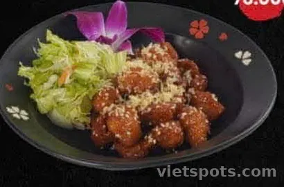 Gà chiên sốt mật ong