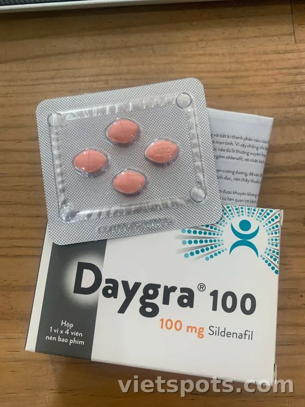 Daygra 100mg (1 vỉ x 4 viên)
