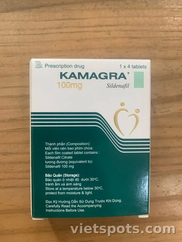 Kamagra 100 mg (Hộp: 1 vỉ x 4 viên)