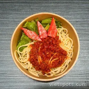 Mì ý bò bằm thanh cua