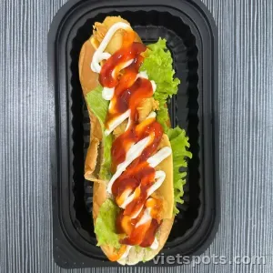 Hotdog gà giòn phô mai