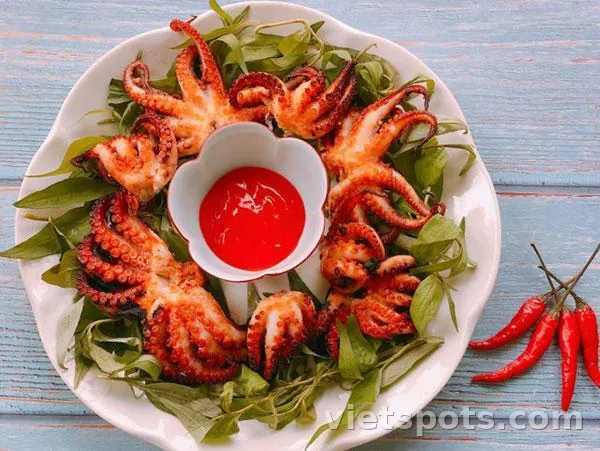 Bạch Tuộc Nướng Mọi Sốt Ớt Lên Men