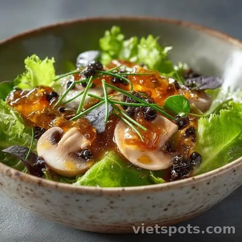 Salad Nấm Nướng Sốt Dầu Truffle