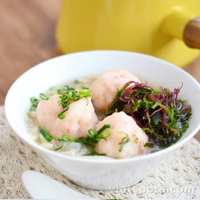 Súp Sủi Cảo Hải Sản Rong Biển & Miso