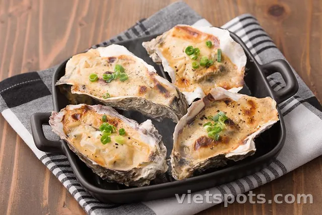 Hàu Đút Lò Sốt Phô Mai Miso