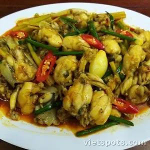Ếch Xào Xả Ớt + Bánh mì