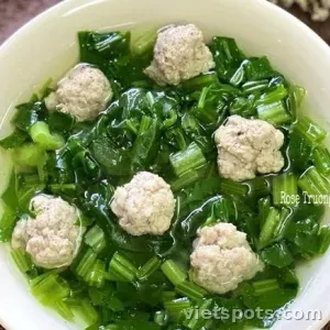 Canh Rau Cải Thìa Nấm