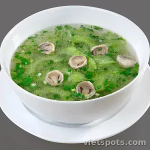 Canh khổ qua nấm