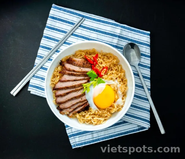 Mì tôm – thịt – trứng