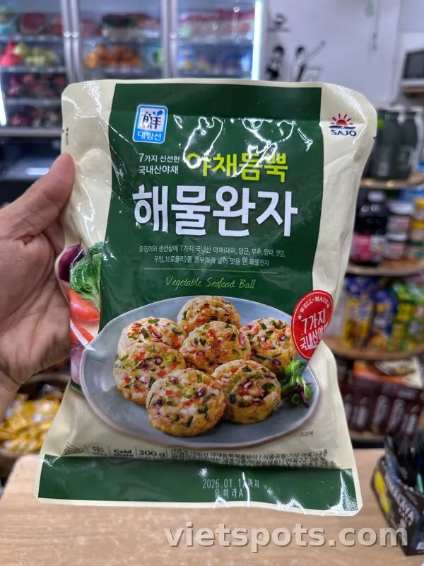 Sủi cảo hải sản nhiều rau 300g