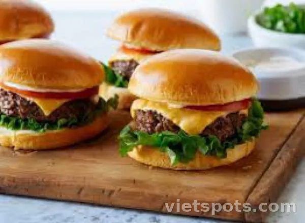 Burger bò phô mai