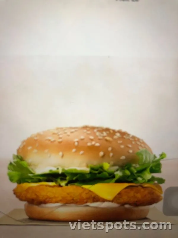Burger gà phô mai