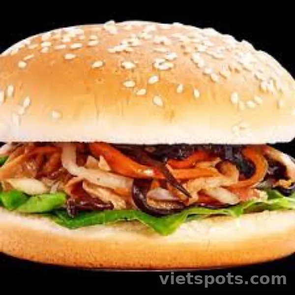 Burger nấm chay