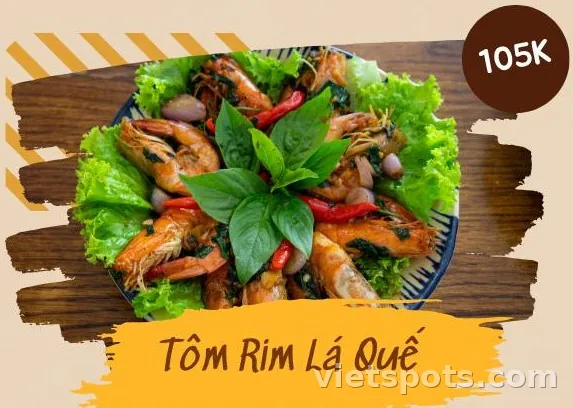 Tôm Rim Lá Quế
