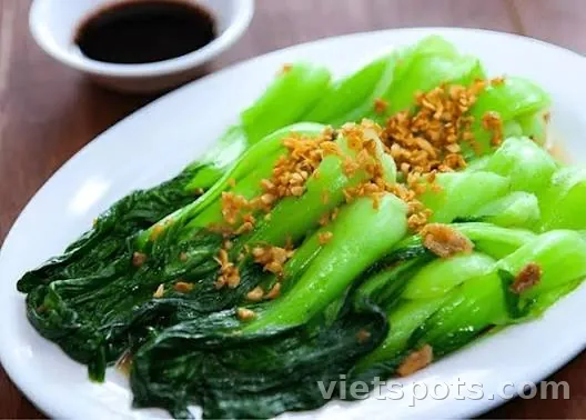 Rau cải xào tỏi