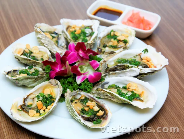 Hàu nướng mỡ hành
