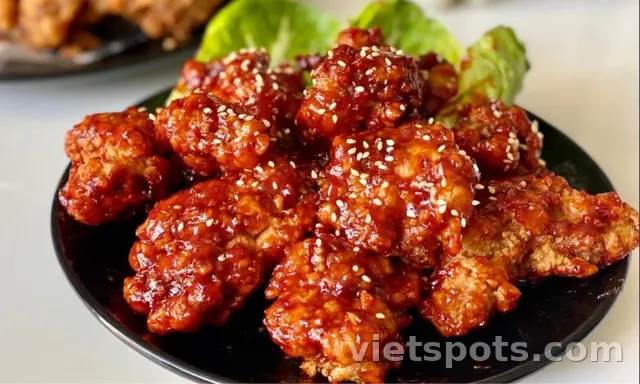 Gà chiên xù sốt cay Hàn Quốc