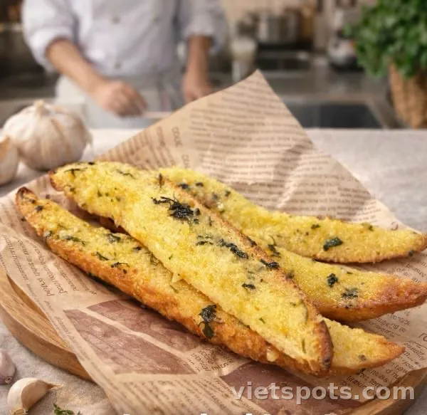 Bánh mì bơ tỏi của bếp trưởng