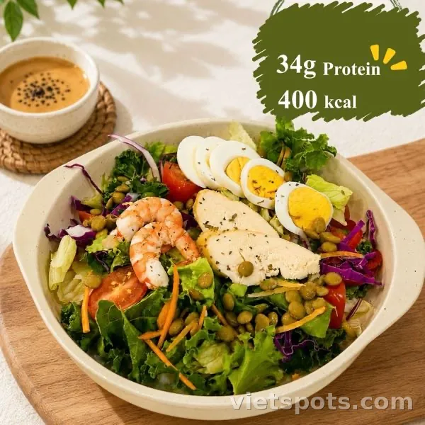 Salad nhà làm & chọn nước sốt