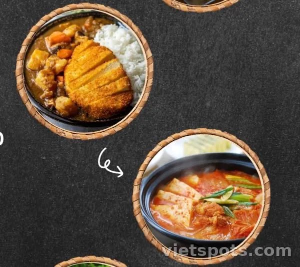 Combo: Cơm cà ri Thịt xù + Canh kim chi