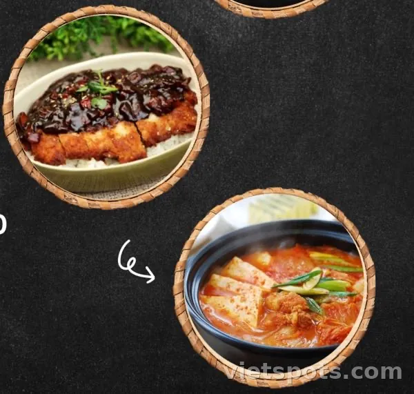 Combo: Cơm Jajang Thịt xù + Canh kim chi