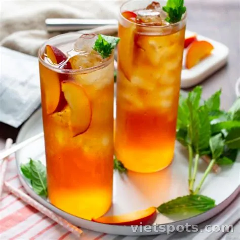Trà olong mận đào