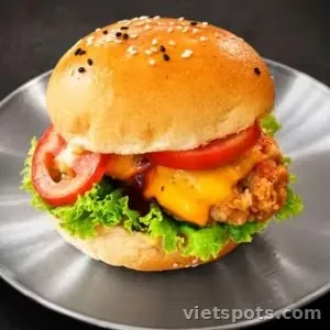 Burger Gà Giòn Phô Mai Cheesy