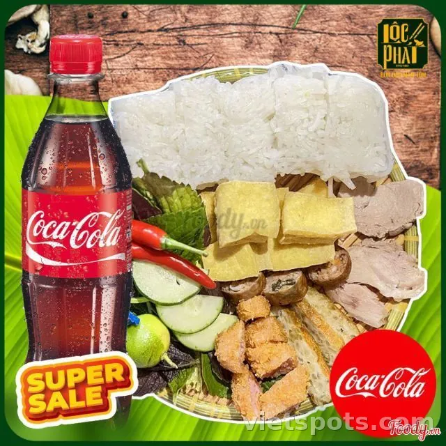Bún đậu đầy đủ + coca