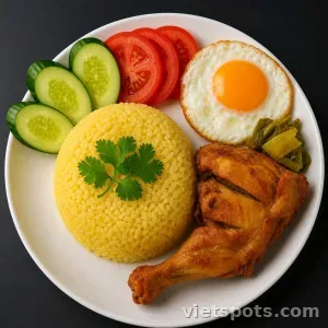 Combo Cơm Gà Mắm Tỏi Đùi + Trứng Ốp La