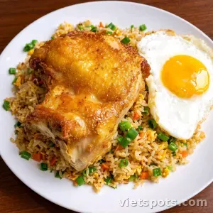 Combo Cơm Gà Mắm Tỏi Ức + Ốp La